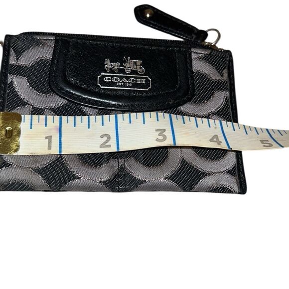 Coach Black and Gray Keychain Wallet - Picture 4 of 5